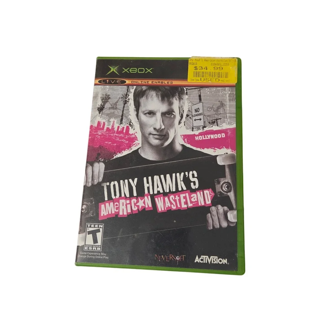Activision Tony Hawk's American Wasteland‎ Xbox Video Game Black Skateboarding